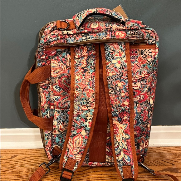 Baosha convertible book bag and crossbody in floral print - Picture 3 of 7